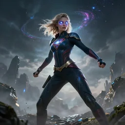 beautiful cinematic fantasy poster, a beautiful girl in a superhero suit, beautiful glowing galaxy eyes, wideshot ultrawide angle epic scale, hybrid from The Elden Ring and art direction by Darius Zawadzki ;by artgerm; wayne reynolds art station; cinematic quality character render, beautiful dynamic pose; low angle; ultra high quality model; production quality cinema model;