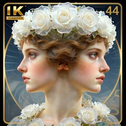 neoclassical symmetrical perfect portrait with perfect body proportional size of a 2 0 4 4 space sport engineer, it is decorated with white semi transparent cotton roses computer crown. by jeremy mann and alphonse mucha, fantasy art, photo realistic, dynamic lighting, artstation, poster, volumetric lighting, very detailed beautiful faces, wonderful eyes, 8 k, award winning