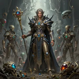 beautiful gemini fantasy character portrait, ultra realistic, wide angle, intricate details, alien artifacts, highly detailed by peter mohrbacher, hajime sorayama, wayne barlowe, boris vallejo, aaron horkey, gaston bussiere, craig mullins