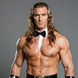 AEW star Kenny Omega, cosplaying as Sir Laurence Olivier, 60s kitsch, Sabbatier effect