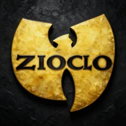 the word zioclo in the style of the wu - tang clan logo, photorealistic, hd, trending on artstation
