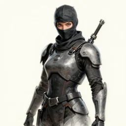 a well designed portrait of futuristic ninja, detailed, realistic, sketch style, artstation, greg rutkowski, 8 k resolution.