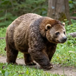a giant ground sloth walking