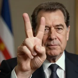 extremely detailed and anatomically accurate photograph of richard nixon making a peace sign. award - winning photograph vfx cgi. 3 5 mm shot on 7 0 mm, cinematic still, 8 k, photorealism. designed to help art students learn how to depict human hands correctly. masterpiece. digital art trending on artstation