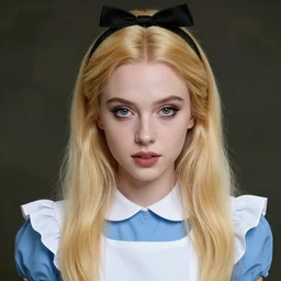 hyper realistic of girl, light alice in wonderland, dj sura face, artgerm, ilya
