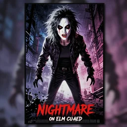 nightmare on elm street movie poster staring ryback 1 9 8 0 s horror movie poster