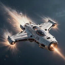 futuristic spacecraft initiating warp drive, dim volumetric lighting, 8 k octane beautifully detailed render, post - processing, extremely hyper - detailed, intricate, epic composition, cinematic lighting, masterpiece, trending on artstation, stunning art by anders zorn, wonderful masterpiece by greg rutkowski