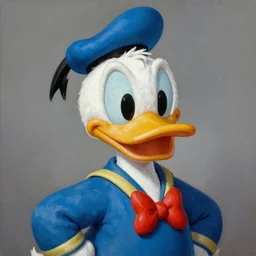 ultra realistic portrait painting of donald duck, art by frank frazetta, 4 k, ultra realistic, highly detailed, epic lighting