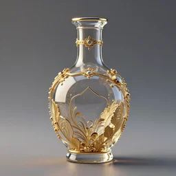 mana life glass, intrincate gold ornamentals, flask unreal engine hyperreallistic render 8k