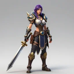 female lucio, 3D model, in-game, made by blizzard, highly detailed, unreal engine 5, official