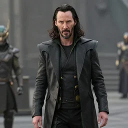 film still of Keanu Reeves as Loki in Avengers Endgame