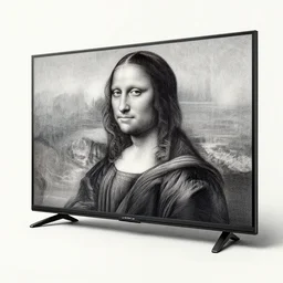 detailed sketch of a flat screen tv, hyper realistic, leonardo da vinci style,