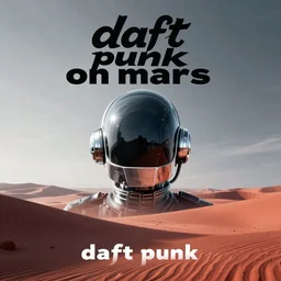 daft punk on mars, cover, poster
