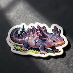 an axolotl, sticker