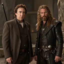 Nicolas Cage and Willem Dafoe in middle Earth