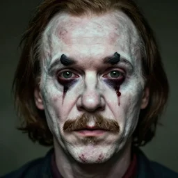 a person wearing walter whites face, uncanny valley, creepy