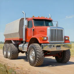 an oil painting of a giant tonka truck, surrealism