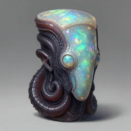 anthropomorphic hallow cylinder head in opal edgy darkmesh tube worm, intricate, elegant, highly detailed being, digital painting, artstation, concept art, smooth, sharp focus, illustration, art by artgerm, bob eggleton, michael whelan, stephen hickman, richard corben, wayne barlowe, trending on artstation and greg rutkowski and alphonse mucha, 8 k