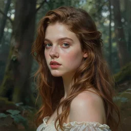 beautiful digital painting of alycia debnam - carey forest with high detail, 8 k, stunning detail, works by artgerm, greg rutkowski and alphonse mucha, unreal engine 5, 4 k uhd