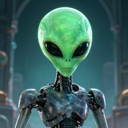Evil Alien Robot Head