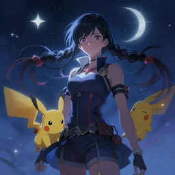 a girl from final fantasy live action, pokemon trainer, evocative, mystical night, very very very very detailed, award winning, masterpiece digital painting by greg rutkowski, alex grey, artstation, 4 k wallpaper