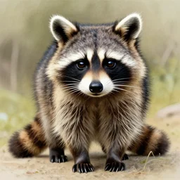beautiful raccoon by virgil finlay, drawing, stunning artwork, highly detailed