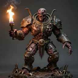 airbrush rotten machine god maggot, rotting jewelry, armored, syd mead, enric torres, alberto bontempi, feng zu hyper realism, narrative light, muted colors, epic, hyper detailed, awe inspiring, award winning horror, torch lighting, hyper realism, cinematical