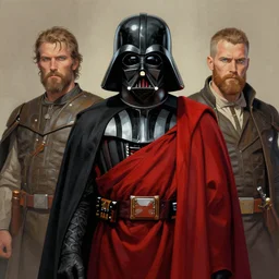 matte paintinh of darth vader nun monk, by jama jurabaev and greg rutkowski