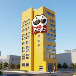 a building made of pringles