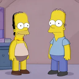 last of us as a simpsons episode, in the style of simpsons
