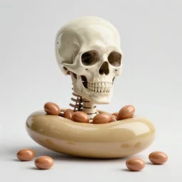 skeltor when the bean kicks in, psychedelic, highly detailed, 8 k, by francis bacon