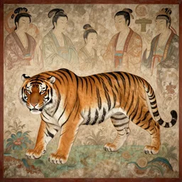 a hyperdetailed design of a oriental tiger whole body, tiger structure, ferocious, chinese mythology, victo nga, fumo yoshitoshi, ren jing jeong, feifei ruan, peter mohrbacher,, biomehieronymus spang, arunanondchai, murals, veileducationary, esllection, digital art