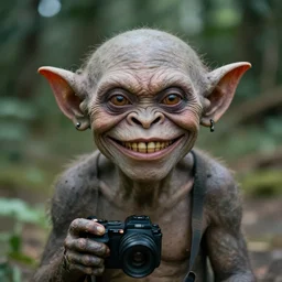 A goblin smilling for a camera, Photography, Portrait