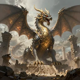 Colossal dragon on ancient ruins, volumetric lighting, digital painting, highly detailed, artstation, sharp focus, illustration, concept art, ruan jia, steve mccurry