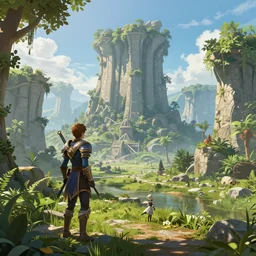 concept art of gridania, lush background, sunny day, high definition, ultra detailed, cinematic, photorealistic, bounty of nature, peaceful environment