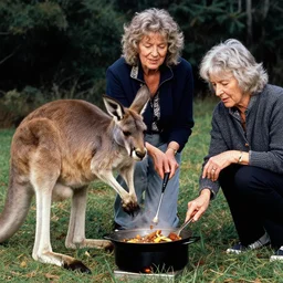 kangaroo cooking food, award winning photography, high detail, photography by annie leibovitz, ansel adams, mary ellen mark
