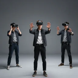 a man gets caught in a perpetual 3 d virtual reality, three point lighting, by yuumei, bayard wu, wlop, tim white, ross tran, 4 k