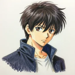 oil pastel of josuke higashikata, manga, anime, trending on artstation