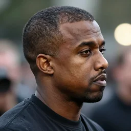 a side portrait of kanye west, by james christensen, vittorio matteo corcos, tendring on artstation, photorealistic, intricate details, highly detailed, bokeh, 4 k.