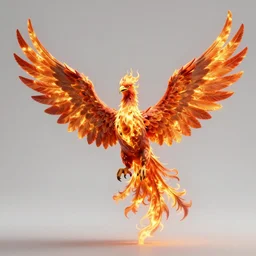 hyperdetailed image of a phoenix with its full body flaming and wings spread 8 k extremely detailed hd hyperrealism fiery extremely accurate unbelievably creepy realistic anime
