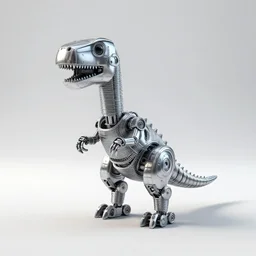 A propaganda, plastic simple funny mechanical mechabot dinosaur pictoplasma characterdesign toy sculpture made from chrome wires and tubes by moebius, by david lachapelle, by jeff koons, in an empty studio hollow, c4d