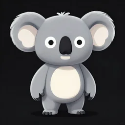 a robot koala in the style of gorillaz
