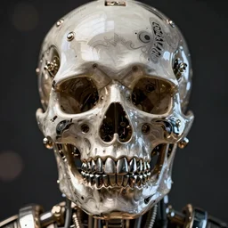 mechanical skull, intricate abstract. sharp teeth. delicate artwork. by Tooth Wu, wlop, beeple, dan mumford. octane render, trending on artstation, greg rutkowski very coherent symmetrical artwork. cinematic, hyper realism, high detail, octane render, 8k, depth of field, bokeh. chrome accents.