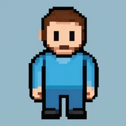 a pixelated man