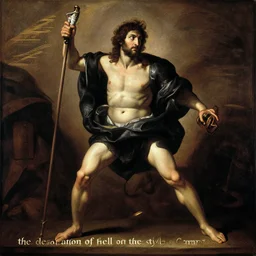 “the desolation of hell in the style of Caravaggio”