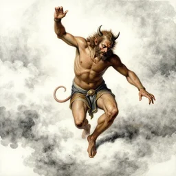 the devil being cast down from heaven. india ink and water color masterpiece painting, da vinci, hyperrealism, barlowe, 4 k