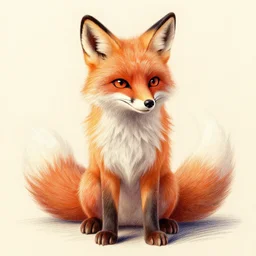 expressive stylized master furry artist digital colored pencil painting full body portrait character study of the fox small head fursona animal person by master furry artist blotch