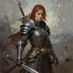 a beautiful brutal warrior oil painting, trending on artstation