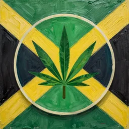 Jamaica Marijuana profile picture by Sachin Teng, asymmetrical, Organic Painting , Matte Painting,  geometric shapes, hard edges, graffiti, street art:2 by Sachin Teng:4
