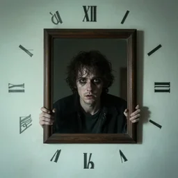 a man that must get out of here, creepy, eerie, stuck in portrait and stuck in time